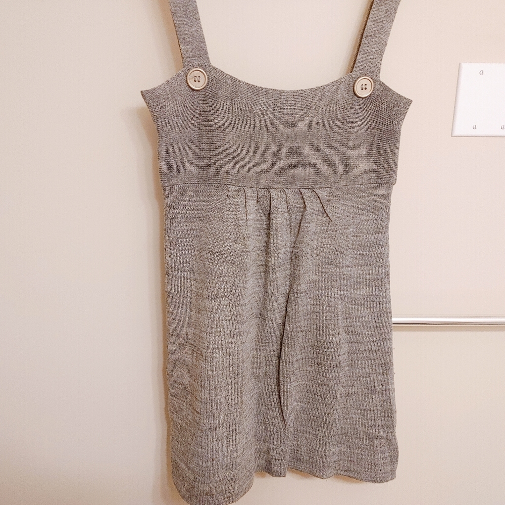 Gray Overall Dress